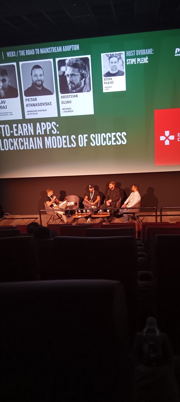 On stage during the panel discussion (Web3 track: The Road to Mainstream Adoption).